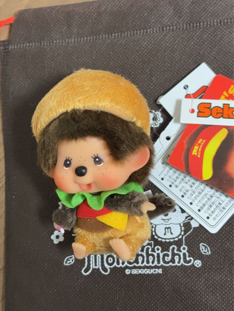 モンチッチ マクドナルド ハンバーガー ssサイズキーチェーン（新品・タグ付き）