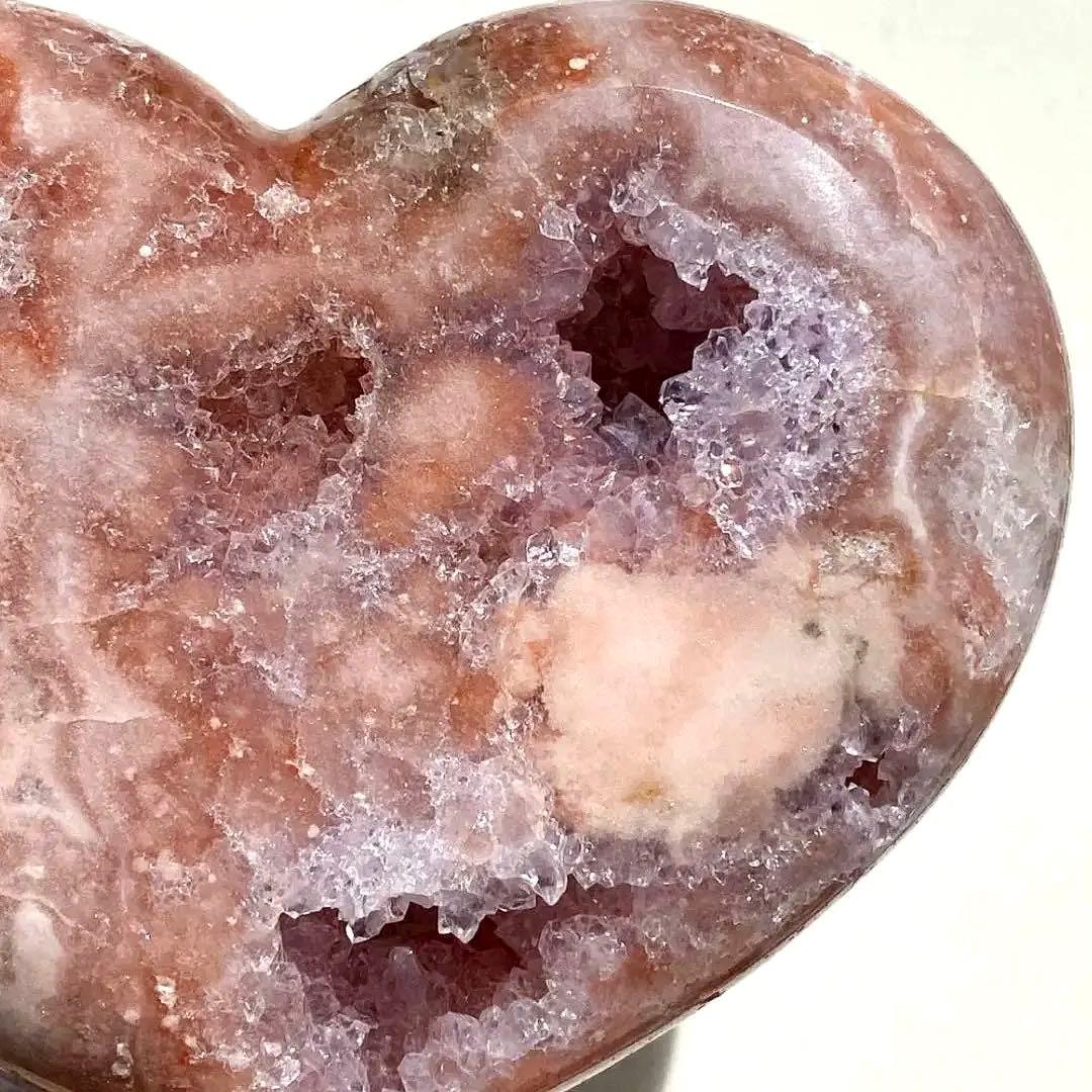 ★特価【 高品質 コレクション級 ピンクアメジスト アルゼンチン産 原石 ハート