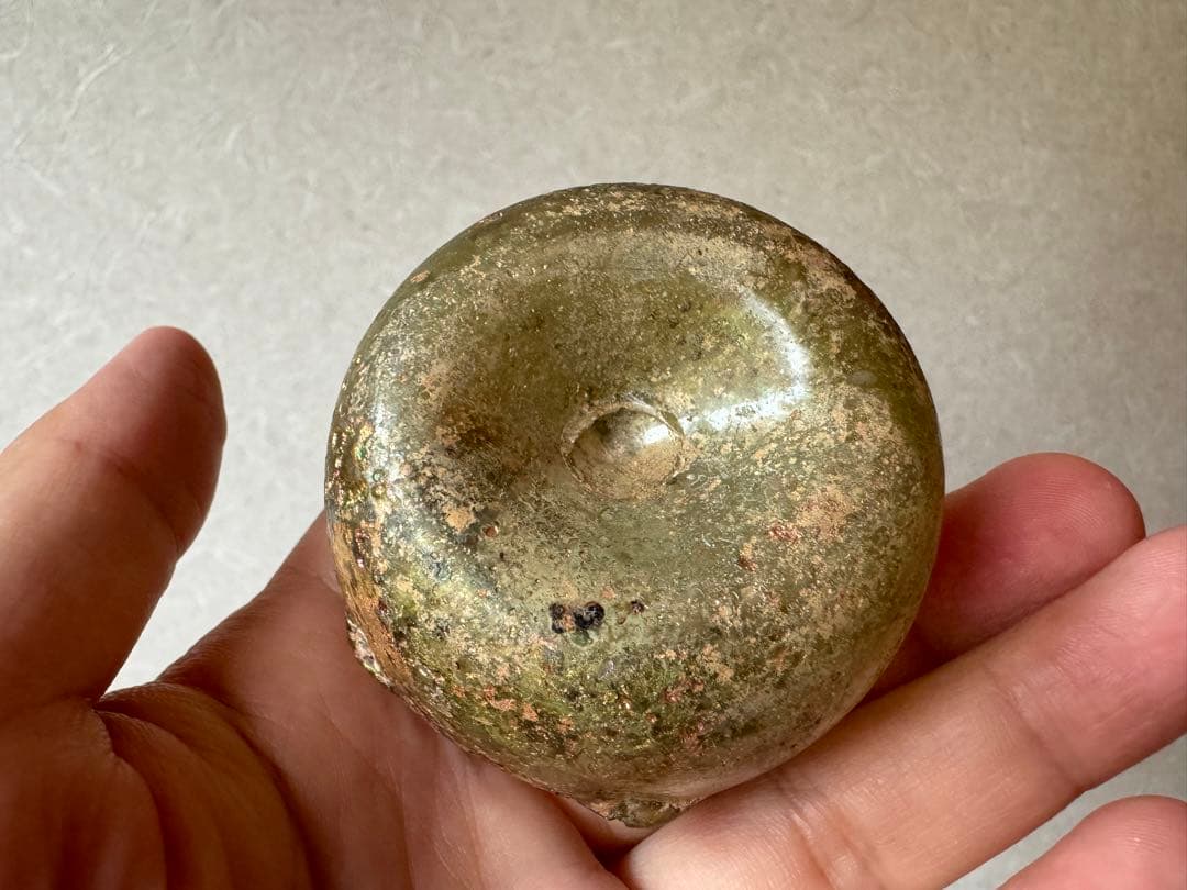 大名品　ローマングラス茶入　茶道具