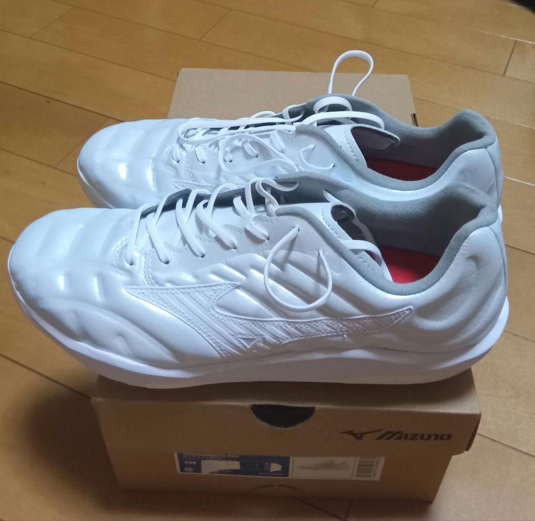 Mizuno 　ミズノプロ　試し履き数分の美品　スパイク・シューズ　白　公式野球
