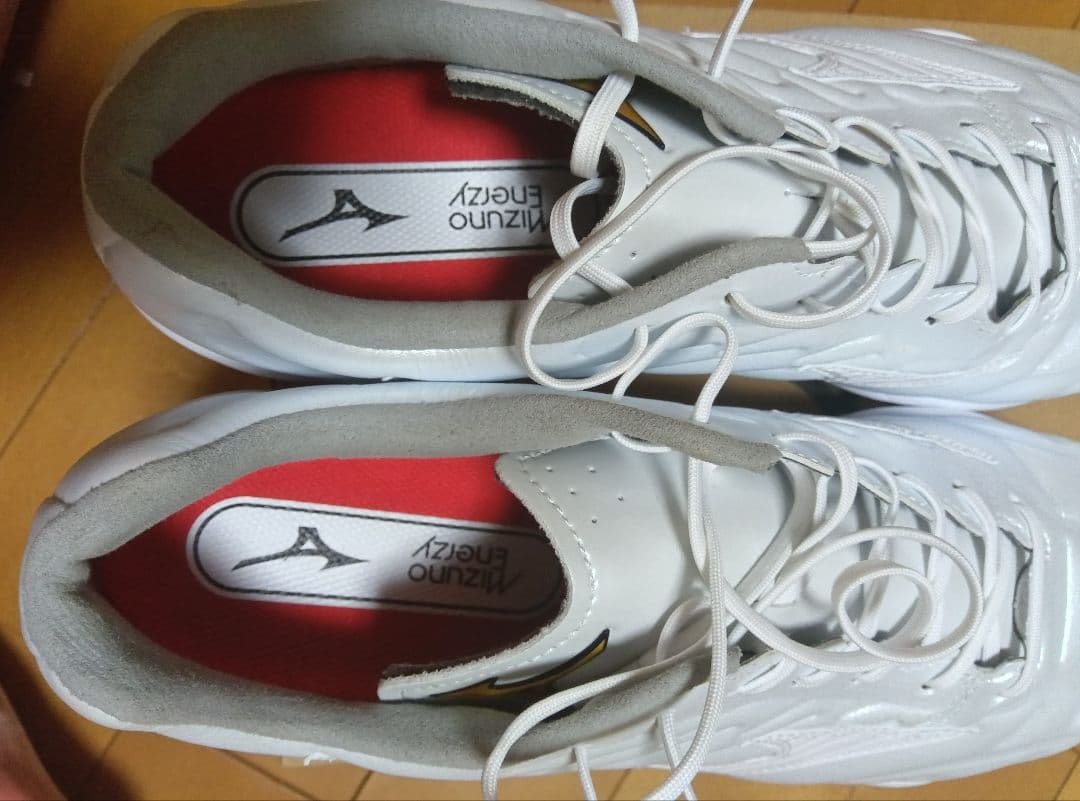 Mizuno 　ミズノプロ　試し履き数分の美品　スパイク・シューズ　白　公式野球