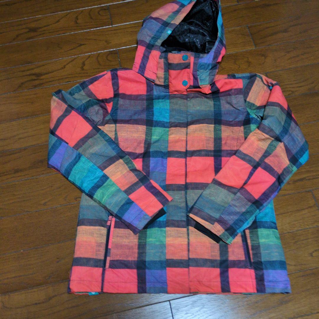 【美品】ROXY　スノボウェア　上下セット　L　マルチカラー　カラフル