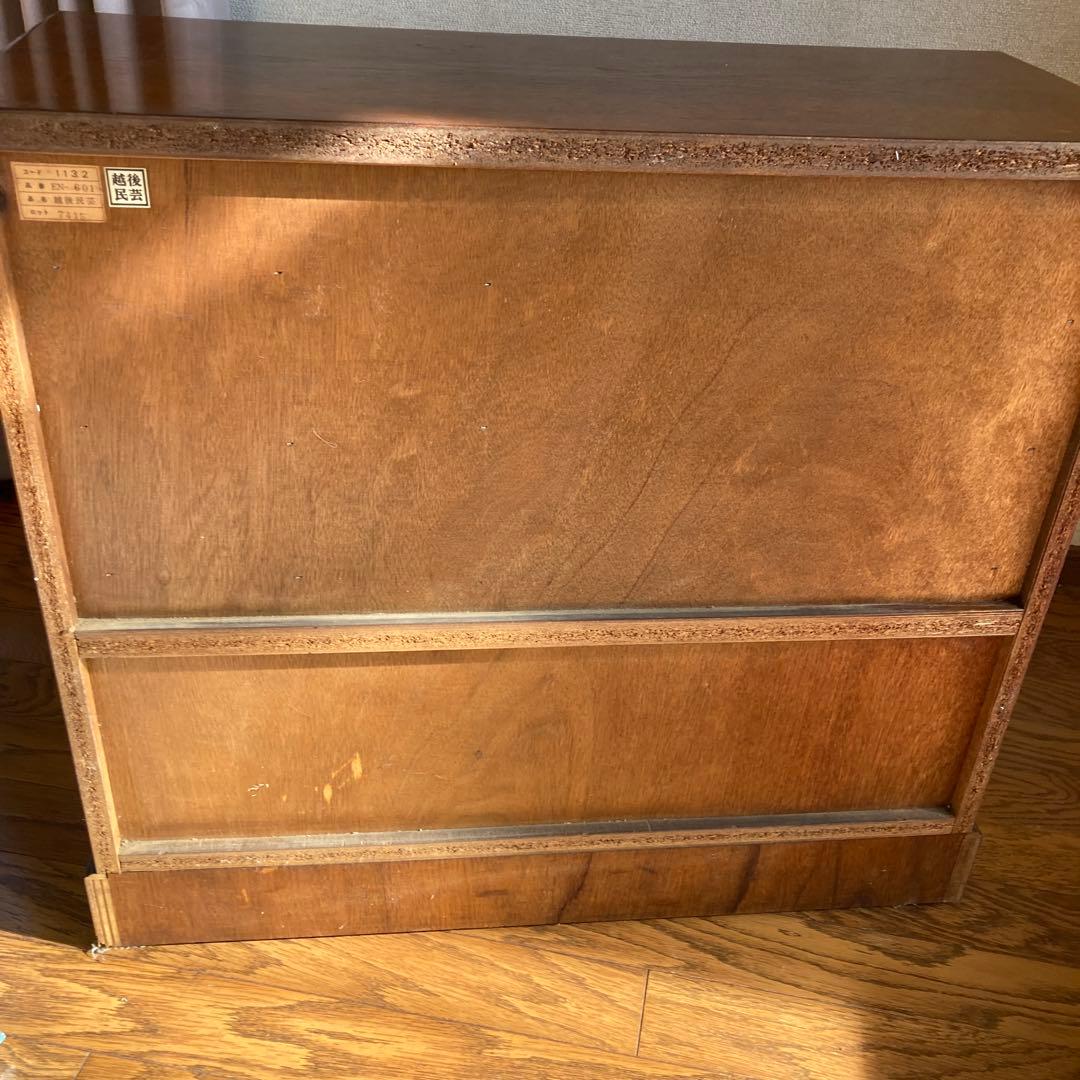 越後民芸　ライティングビューロー木製座卓 引き出し付き