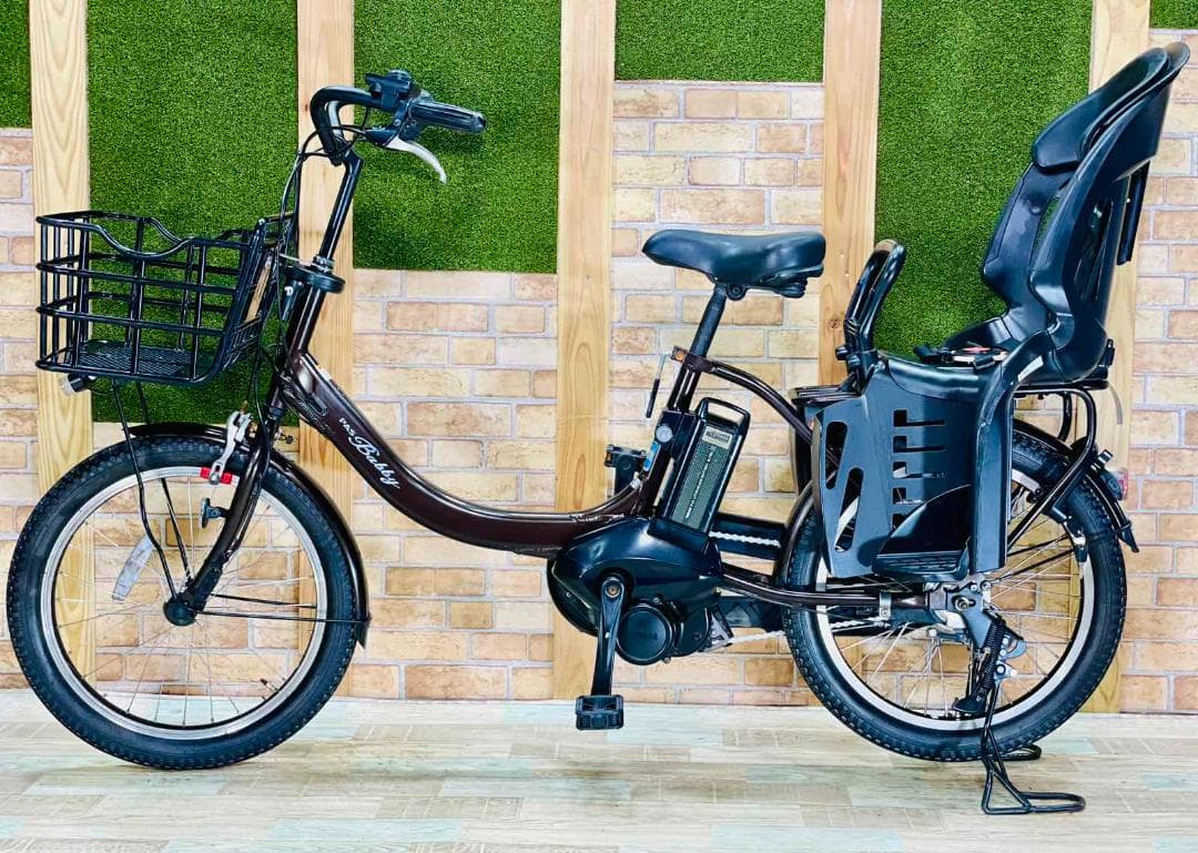 特価 ヤマハ 最高級バビー ブラウン 子供乗せ電動アシスト自転車 H1878