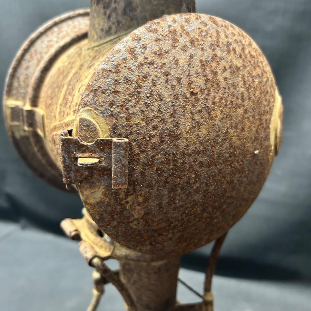 ▽Ad前1012 旧日本軍 軍用隠顕燈 信号灯 昭和レトロ 当時物 長期保管品