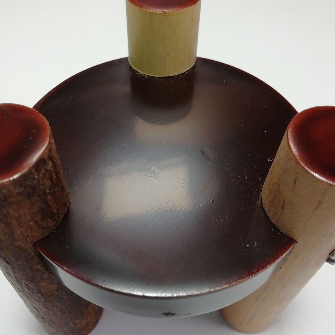 Ｓ３２４　蓋置　『松竹梅』『平安　伊藤表正作』『木製』　共箱　茶道具