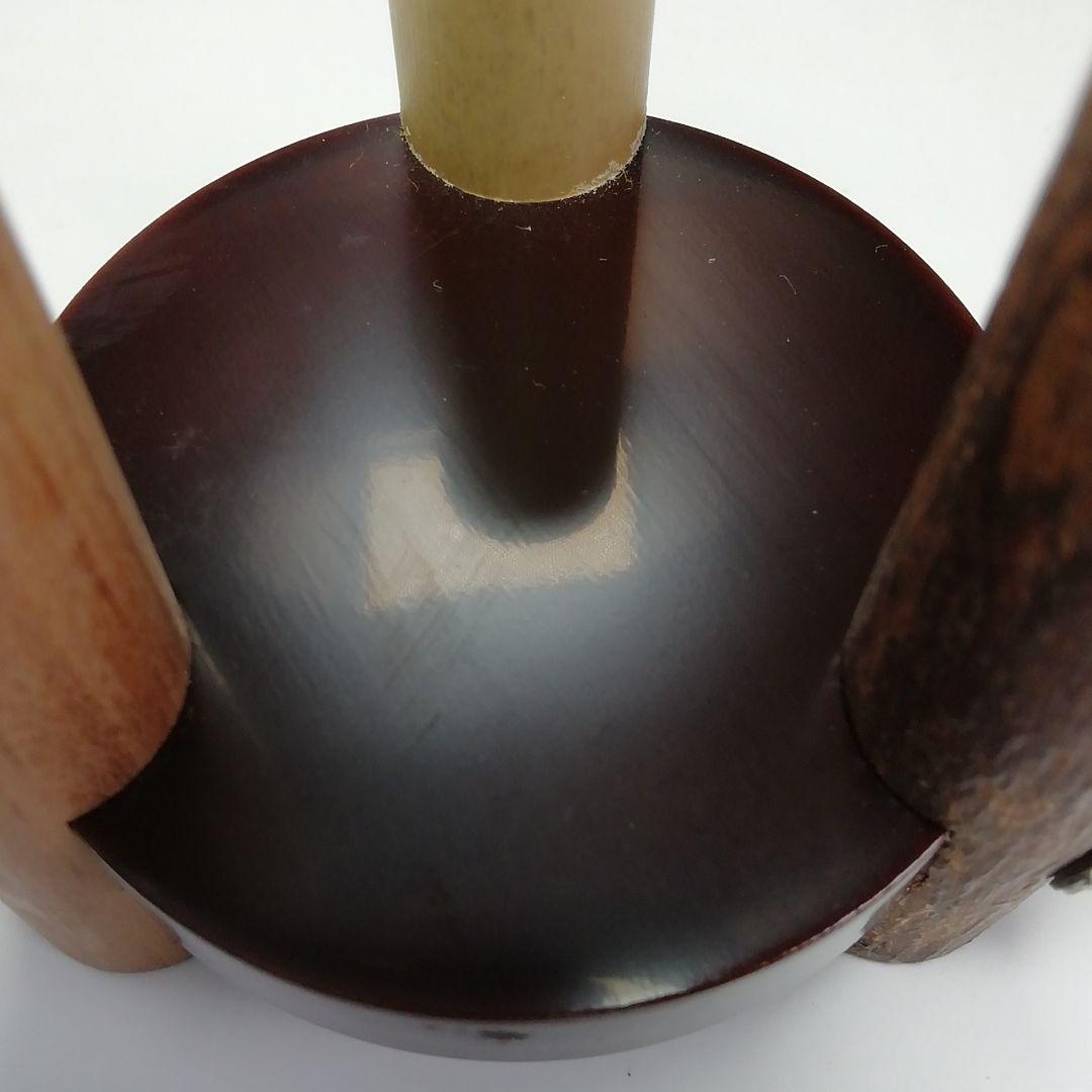 Ｓ３２４　蓋置　『松竹梅』『平安　伊藤表正作』『木製』　共箱　茶道具