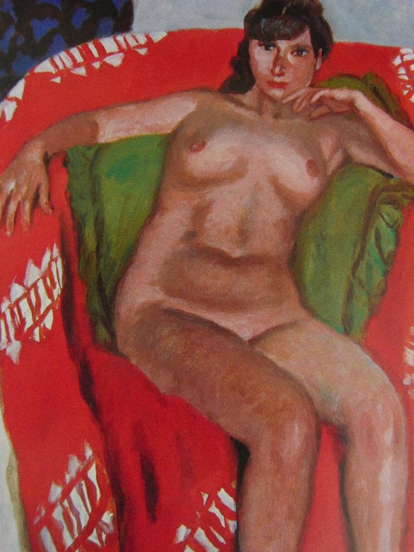 田村孝之介、【画室の裸婦】、希少な額装用画集より、新品額装付、状態良好