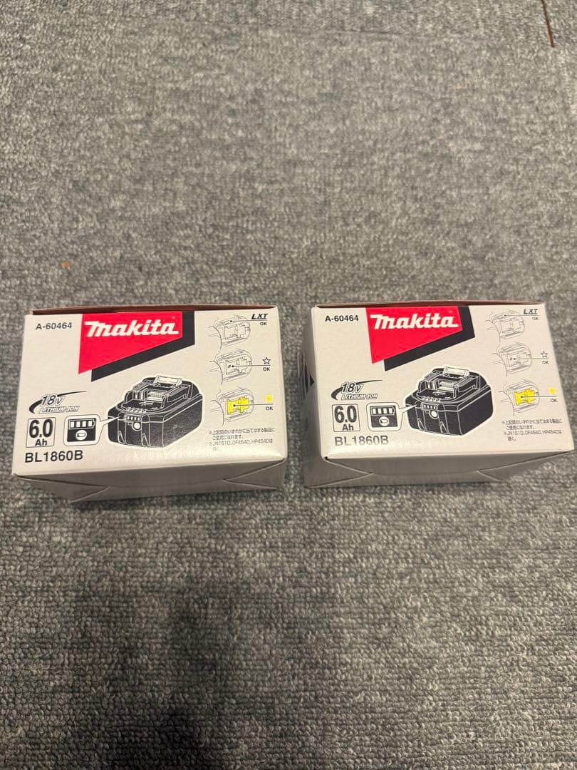 【新品未使用】Makita純正 18V 6.0Ah バッテリー BL1860B
