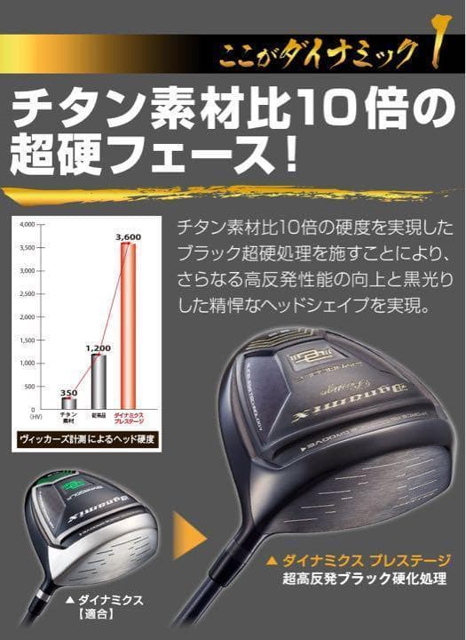【高反発】30Yアップ高反発誕生! ダイナミクス プレステージ 三菱飛匠シャフト