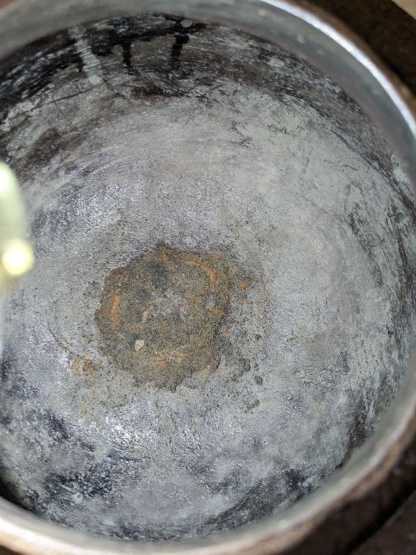 茶釜 吉羽與兵衛作 真形釜 新品未使用 徳力富吉郎作の鎧兜の版画付