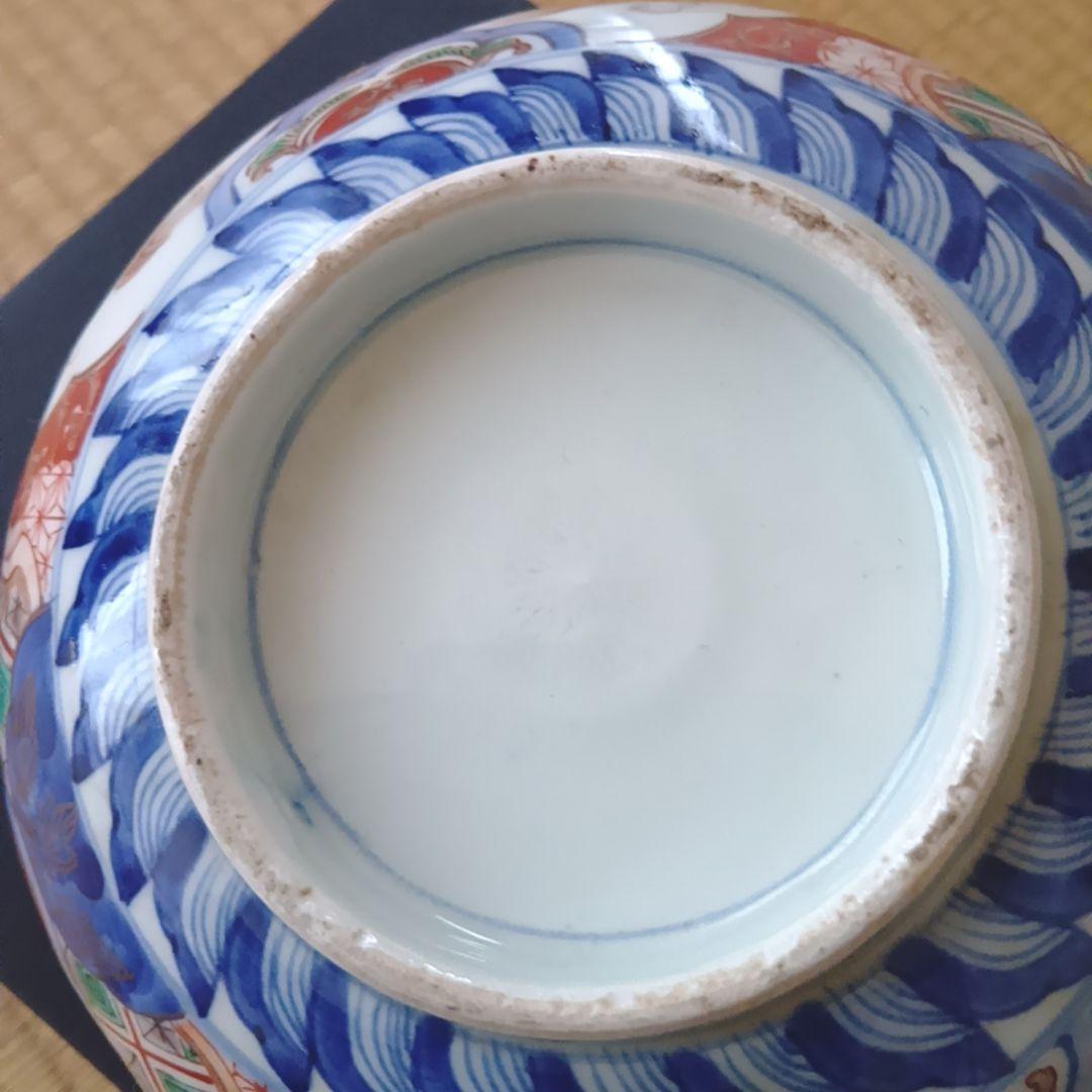 ②【古伊万里】骨董品 大皿 色絵 鉢 深鉢 伊万里 陶器 有田焼 希少 極美品