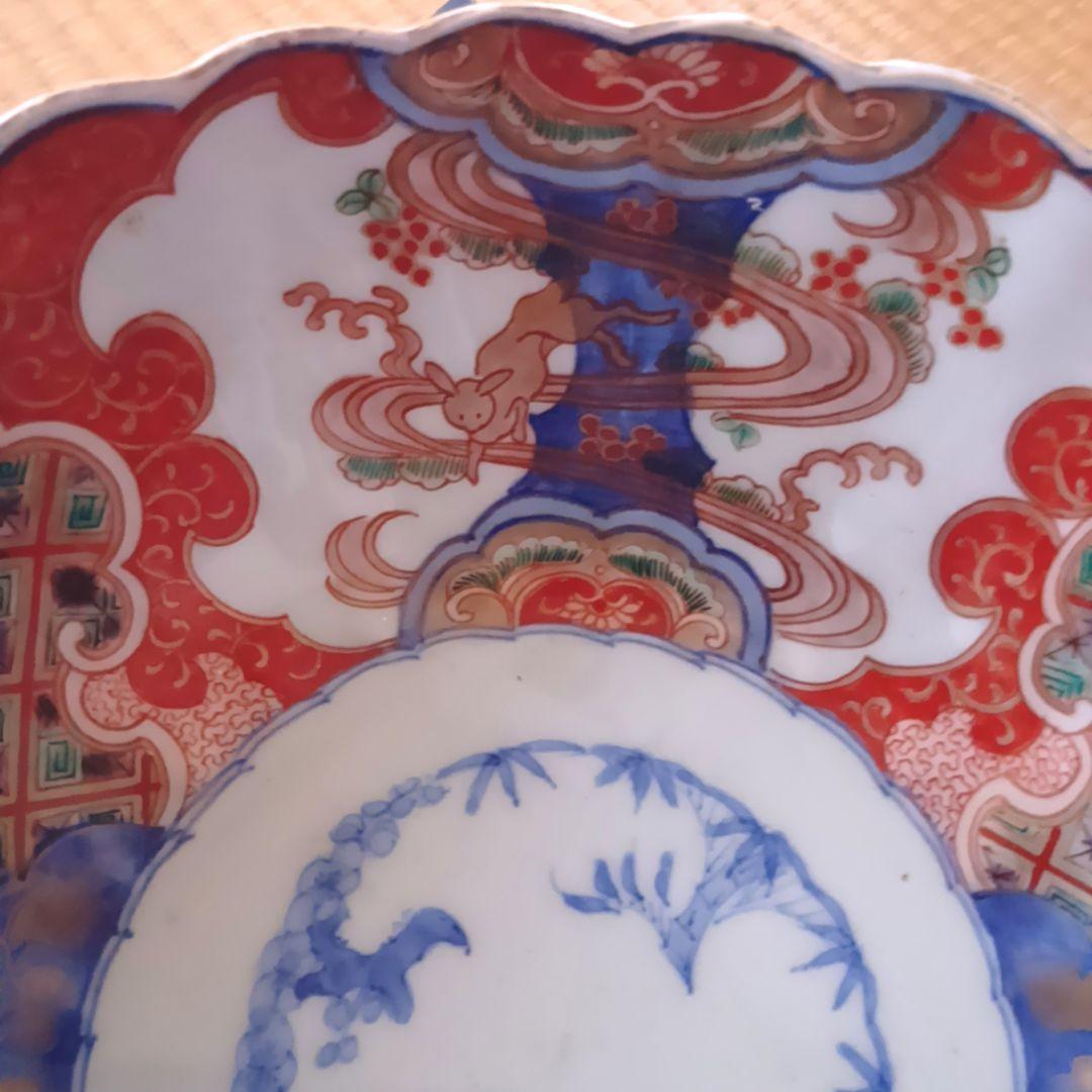 ②【古伊万里】骨董品 大皿 色絵 鉢 深鉢 伊万里 陶器 有田焼 希少 極美品