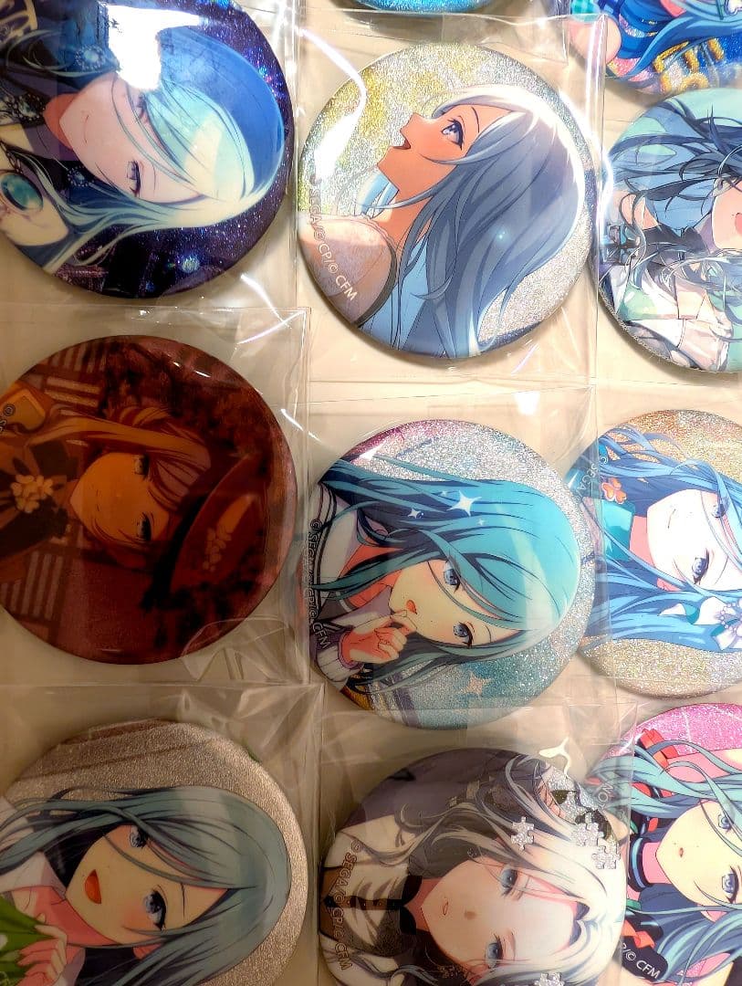 【全て絵柄違い】プロセカ 日野森雫 缶バッジ グリ缶 24個