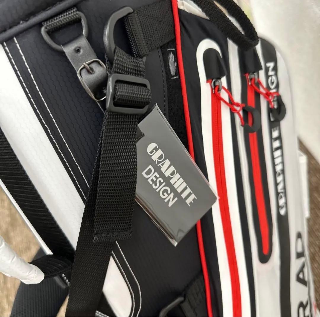 グラファイトデザインキャディーバック　2023年モデル　プロ支給品　ホワイト