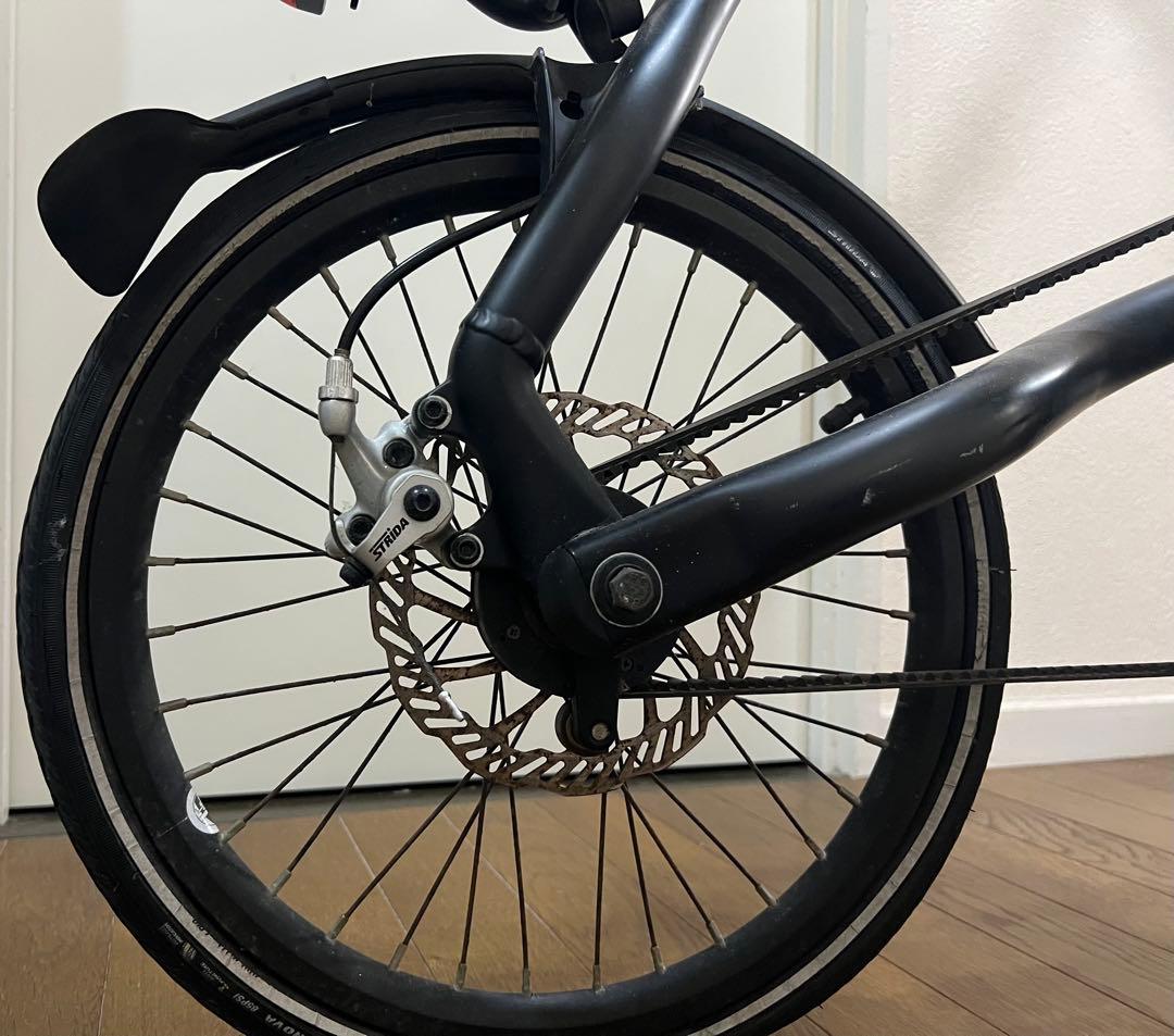 STRIDA SXQRマットブラック+BROOKSサドル Flyers+グリップ