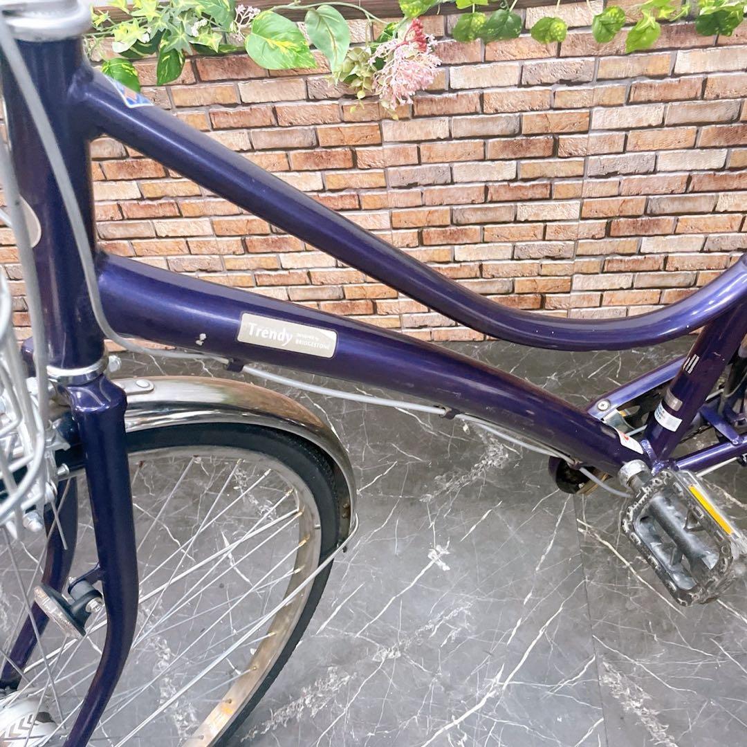 【10】一般車 シティー車 ブリヂストン trendy パープル 内装変速付き