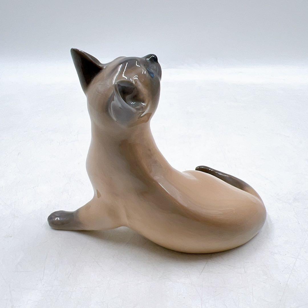 極美品 ロイヤルコペンハーゲン フィギュリン シャム猫 2862 陶器 置物 猫