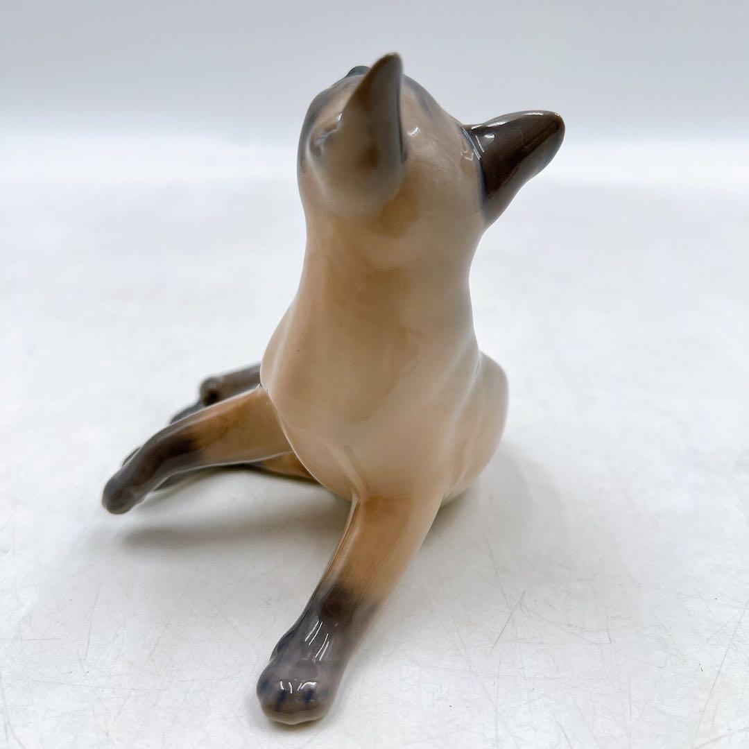 極美品 ロイヤルコペンハーゲン フィギュリン シャム猫 2862 陶器 置物 猫