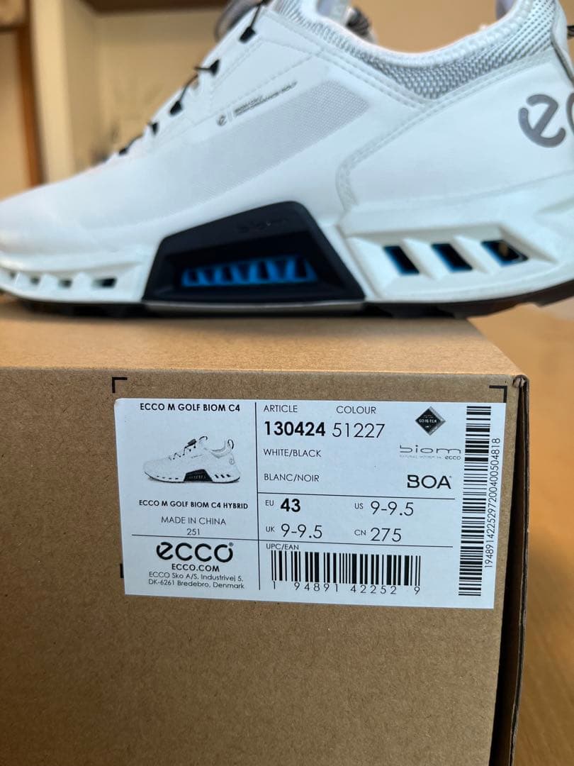 新品同様 ECCO ゴルフシューズ 白 27.5 BOA 44,000円