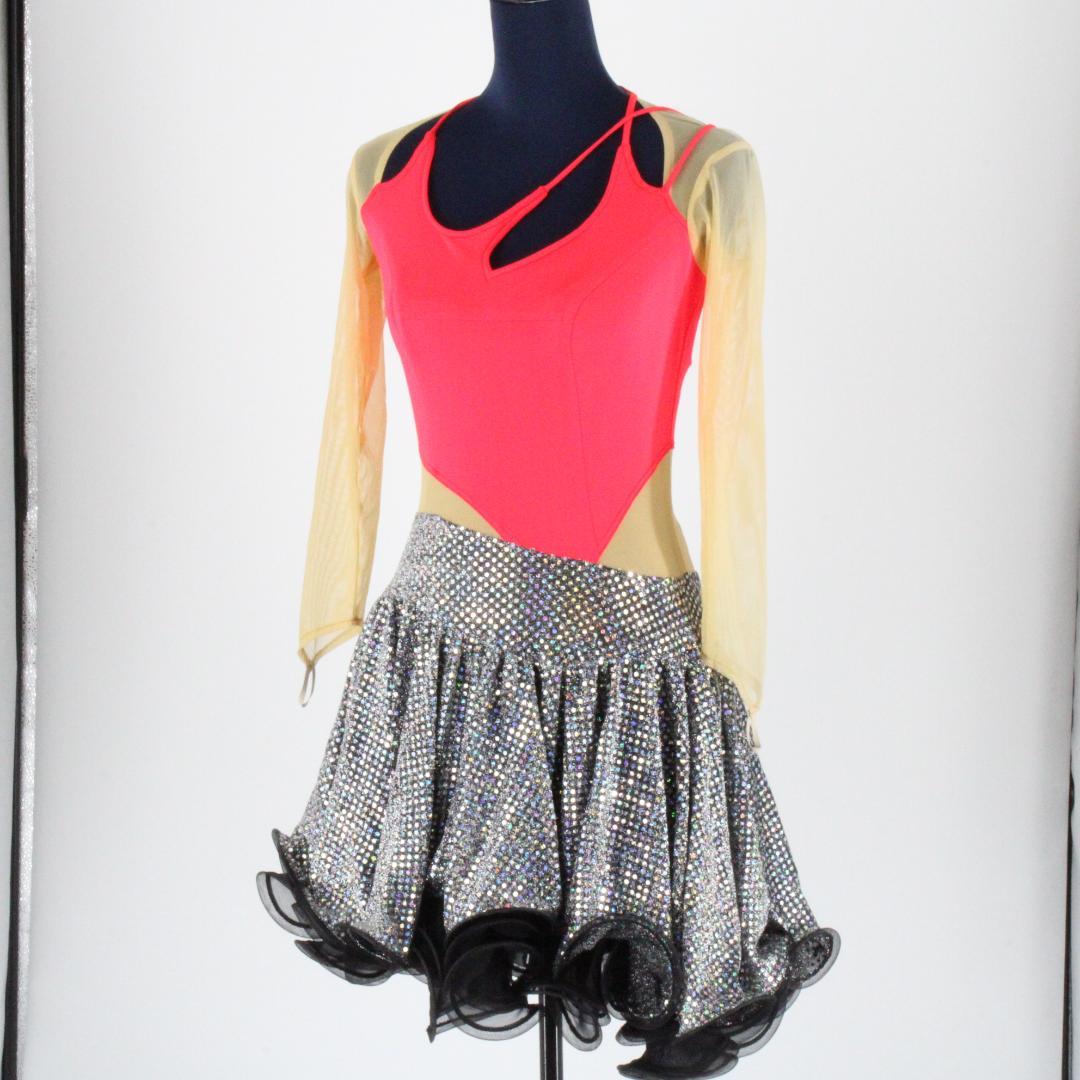 【美品 日本製 社交ダンス衣装】Scarlet スカーレット ラテンドレス