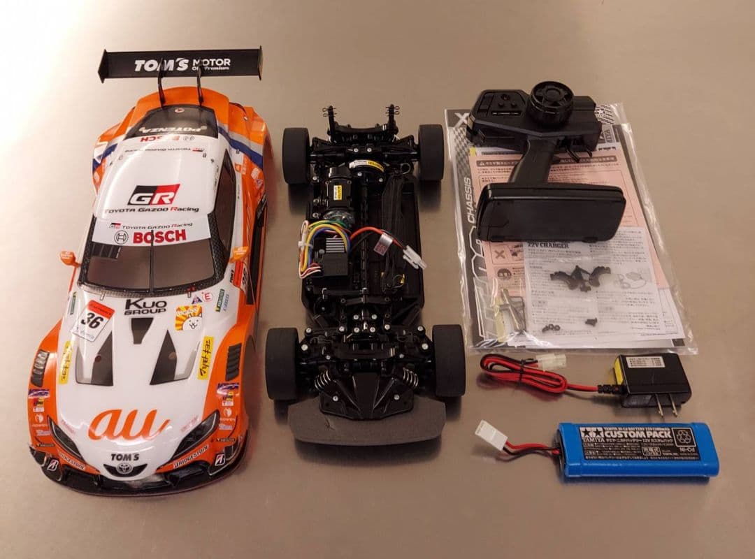 専用タミヤXBシリーズ1/10RC XBauTOM'S GR Supraラジコン