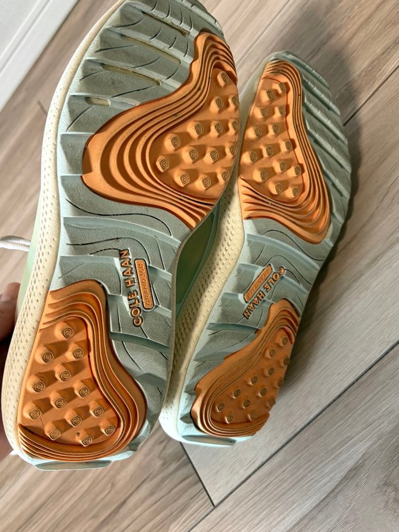 ココ コールハーン ゴルフシューズ 24.5 7 1/2ホワイト/オレンジ