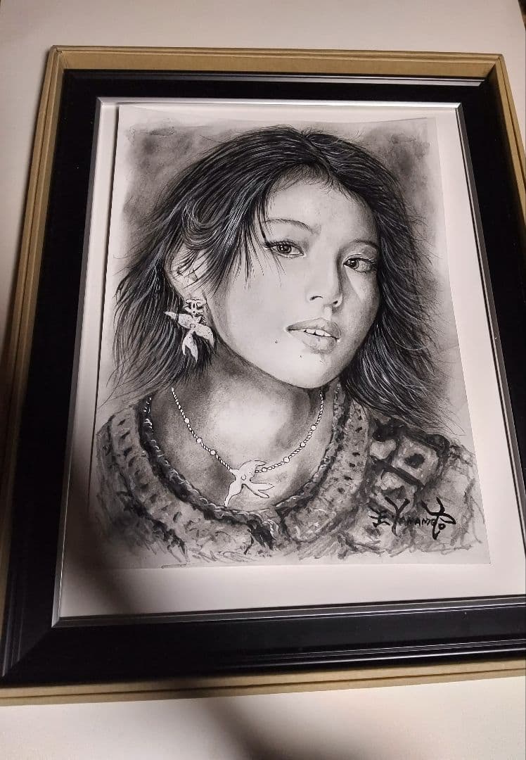 裸婦、美人画、4F朝の光D山本英二、真作、肉筆、新品額縁、１点物、高塚省吾。