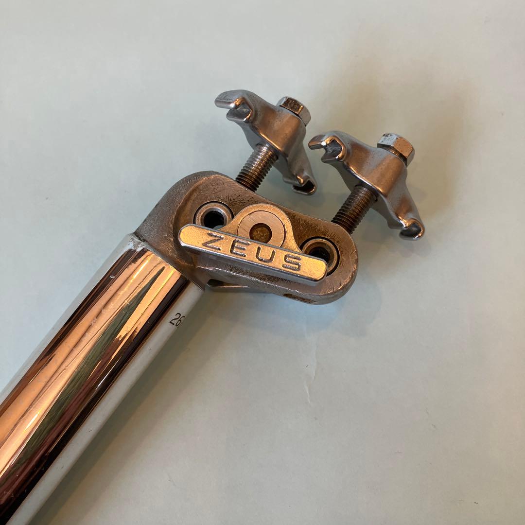 フランス製イデアルサドル90 、純正ヤグラ、アルミベース専用ゼウスシートポスト