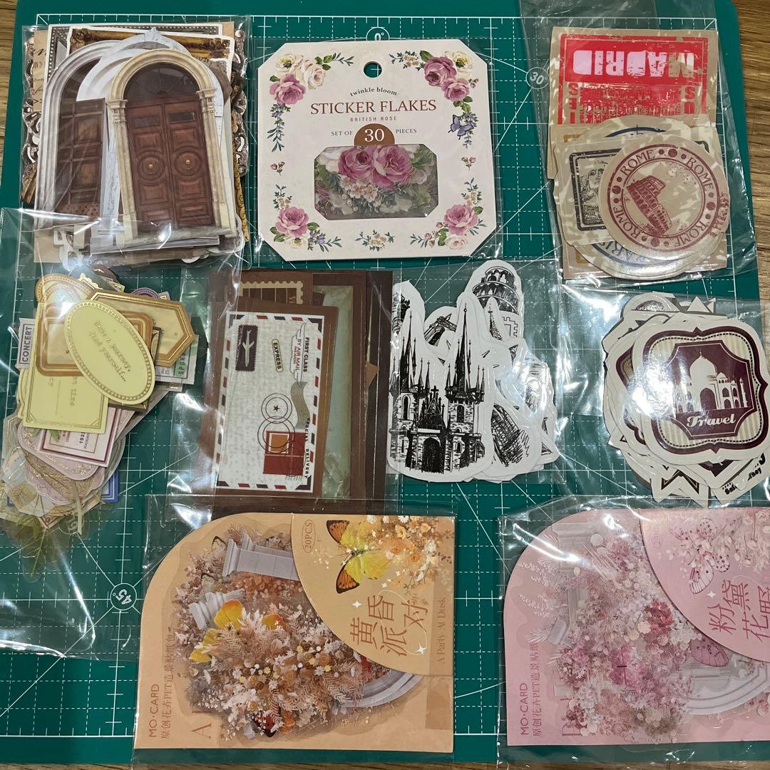 約3.8kg コラージュ 紙モノ 切手 チケット 異素材 まとめ売り 大量