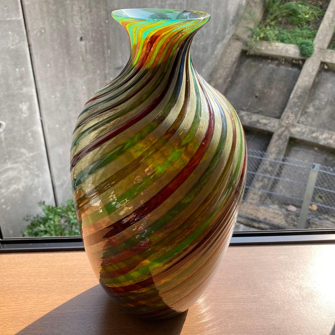 MURANO ムラーノガラス　花瓶　ベネチアングラス　美品