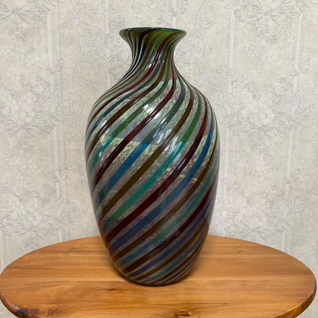 MURANO ムラーノガラス　花瓶　ベネチアングラス　美品