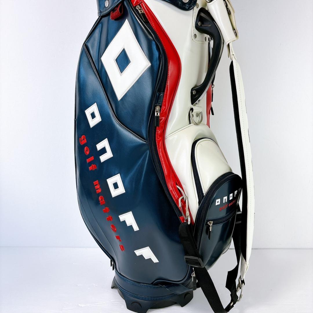 オノフ　キャディバッグ　9型　ネイビー／ONOFF　トリコロール
