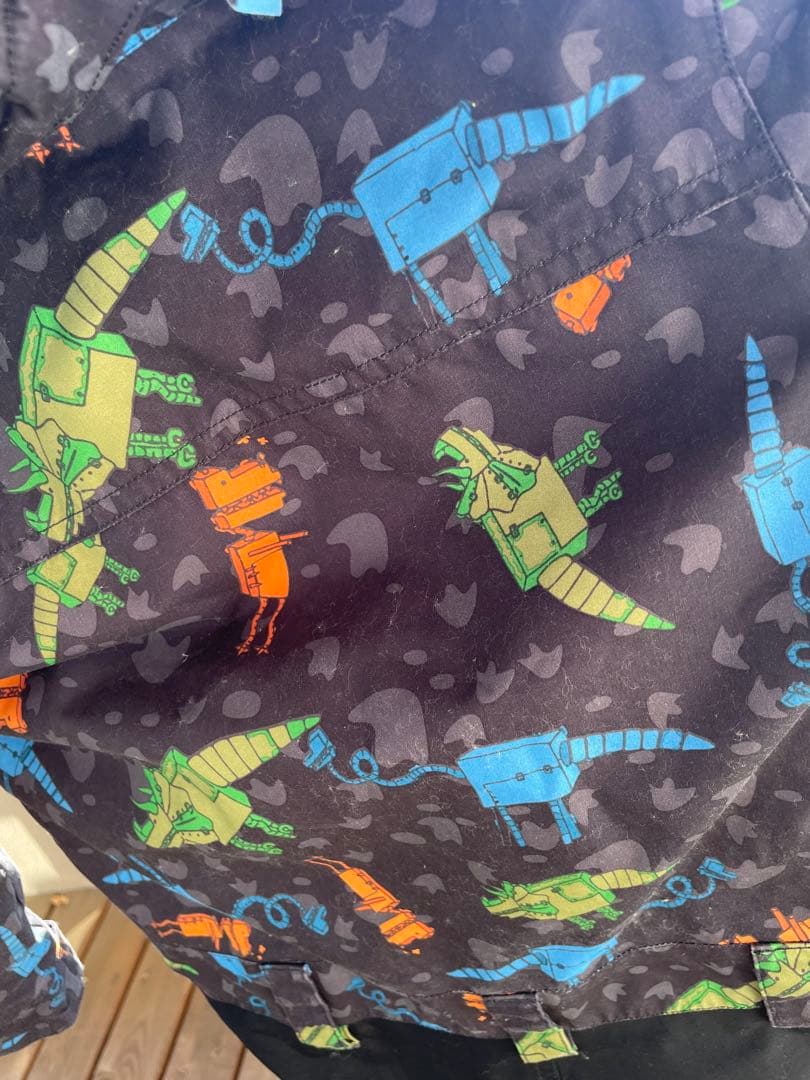 バートン ロボット 恐竜 キッズ ジャンプスーツ スノーウェア ダウンジャケット