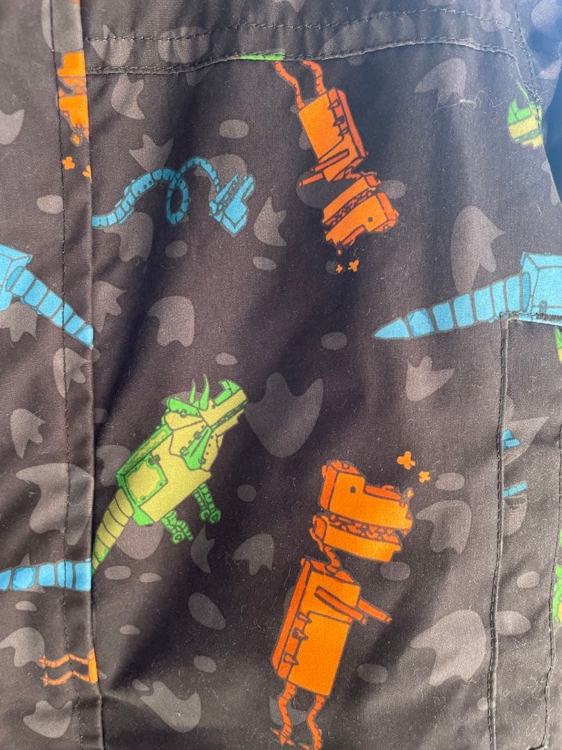 バートン ロボット 恐竜 キッズ ジャンプスーツ スノーウェア ダウンジャケット