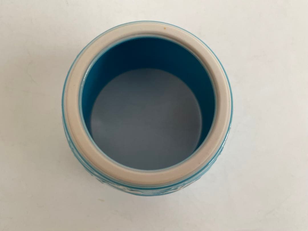 陶芸家　曽根幸風　平安　交趾焼　波濤文　蓋置　共箱　茶道具