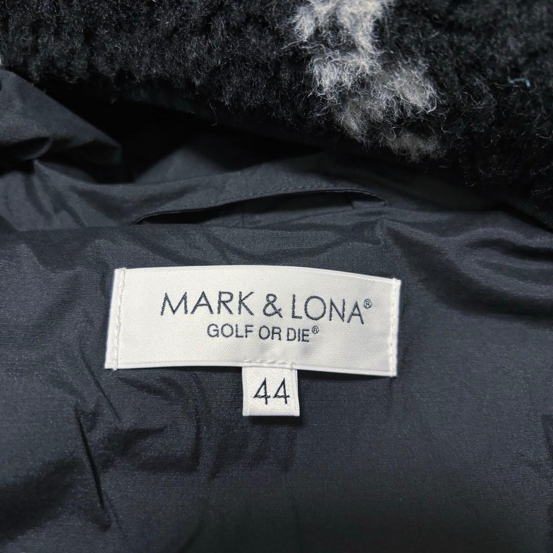 マークアンドロナ ダウン ボア ブラック ブルゾン ジップ ゴルフ