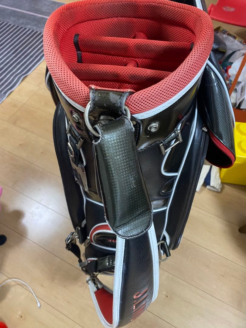 J.LINDEBERG キャディバッグ ブラック/レッド