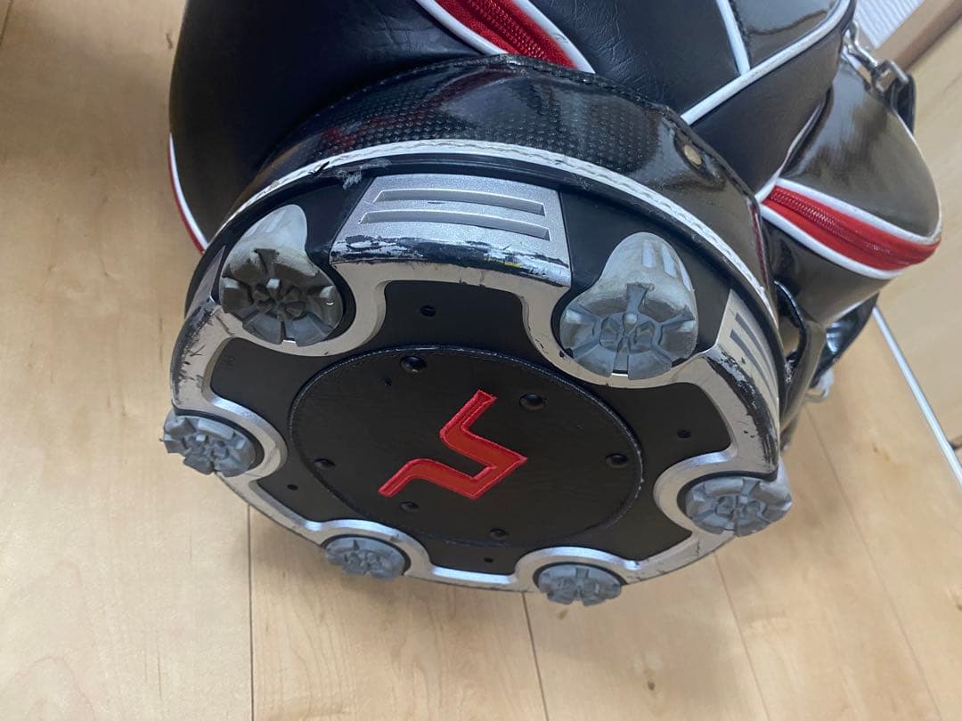 J.LINDEBERG キャディバッグ ブラック/レッド