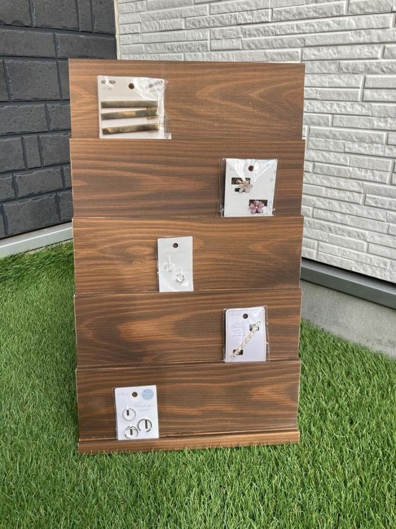 サイズオーダー　マルチ　ラック　スタンド　什器　ディスプレイ　木目綺麗　簡単設営