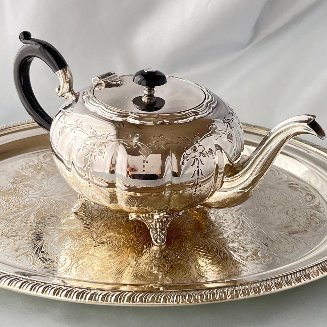 【Victorian Plate】メロンフォルムのティーポット