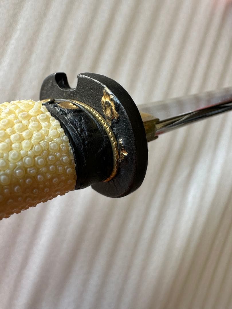 模造刀 黒鞘　鞘付き長さ33cm 鞘抜き重さ約204g 刀袋付き 短刀 武具