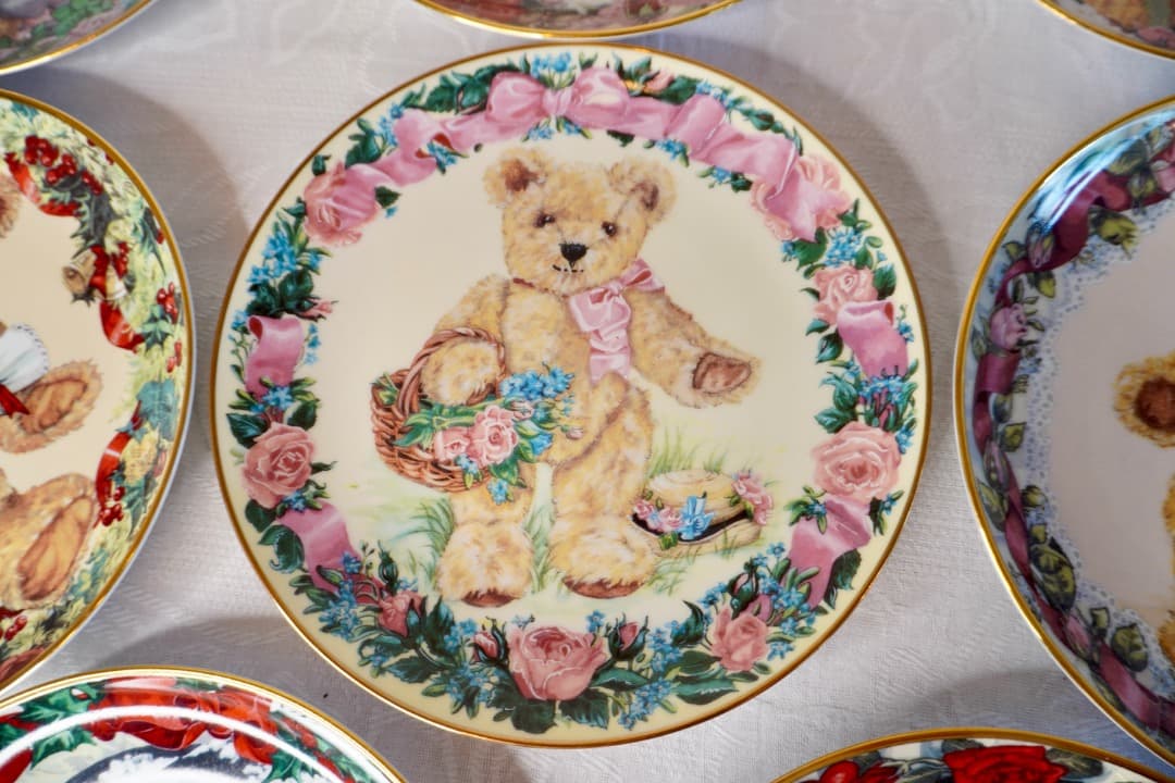 Franklin Mint テディベア 絵皿 8枚セット コレクションプレート