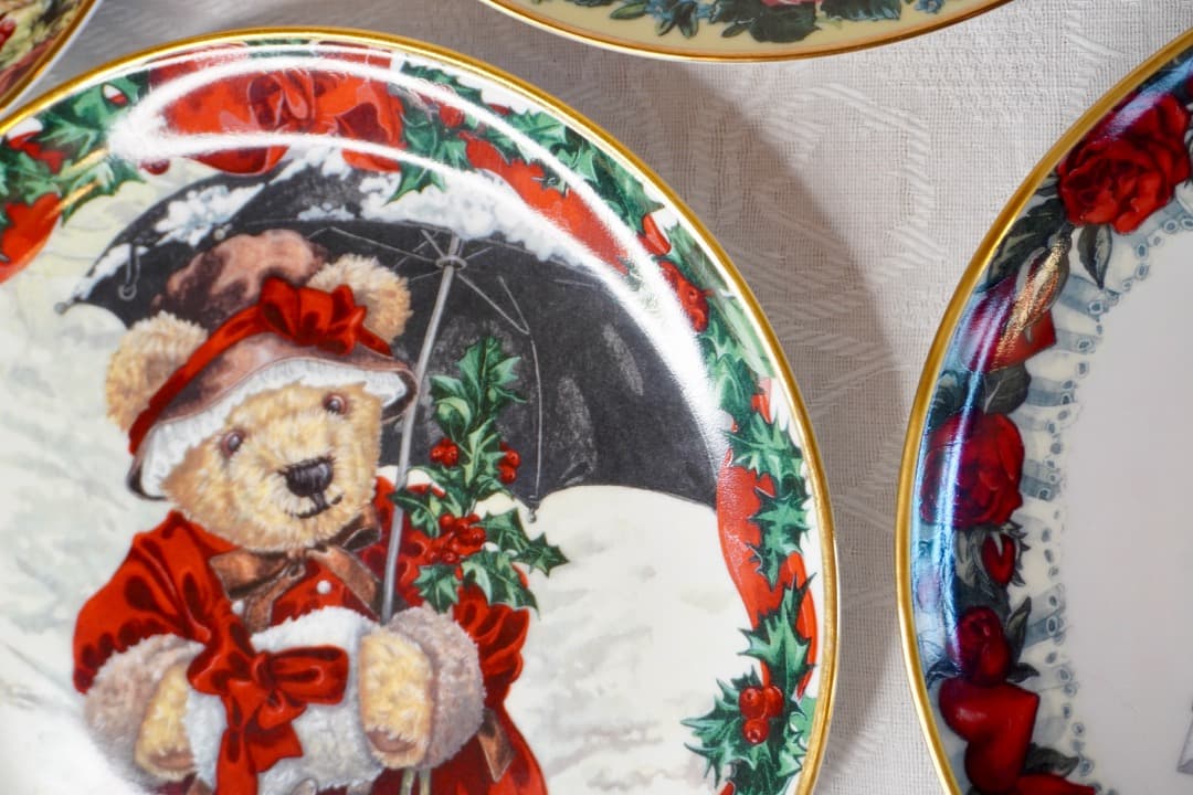 Franklin Mint テディベア 絵皿 8枚セット コレクションプレート