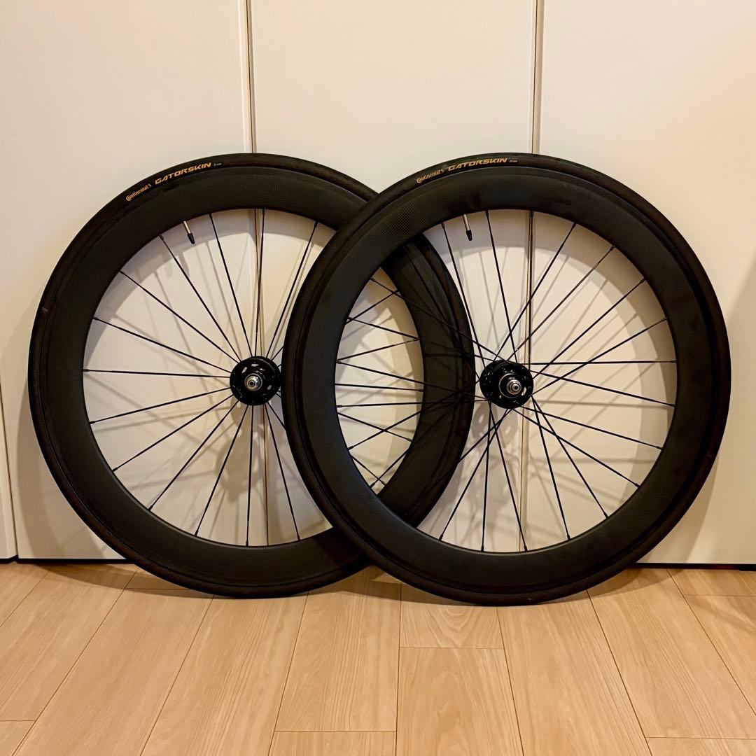 SUPERTEAMカーボンホイール700C固定ギア ホイール リム高 60mm