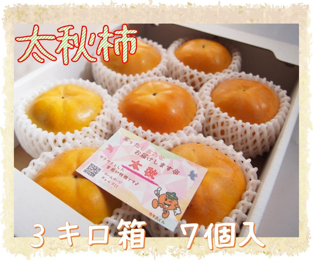 《あー》【太秋柿】４キロ箱・３キロ箱　各7個入　福岡県産