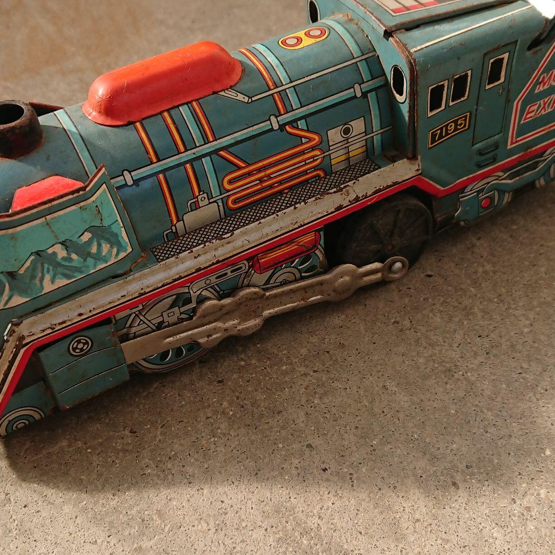 昭和40年代物ブリキ レトロ 蒸気機関車 7195 青