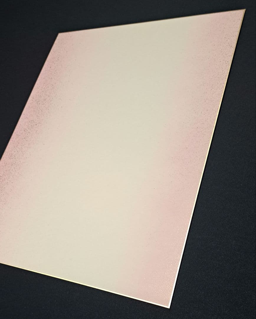 F6サイズ鳥の子色紙【桃色天地ぼかし28枚】色紙無地・書作品・アート・かな書道