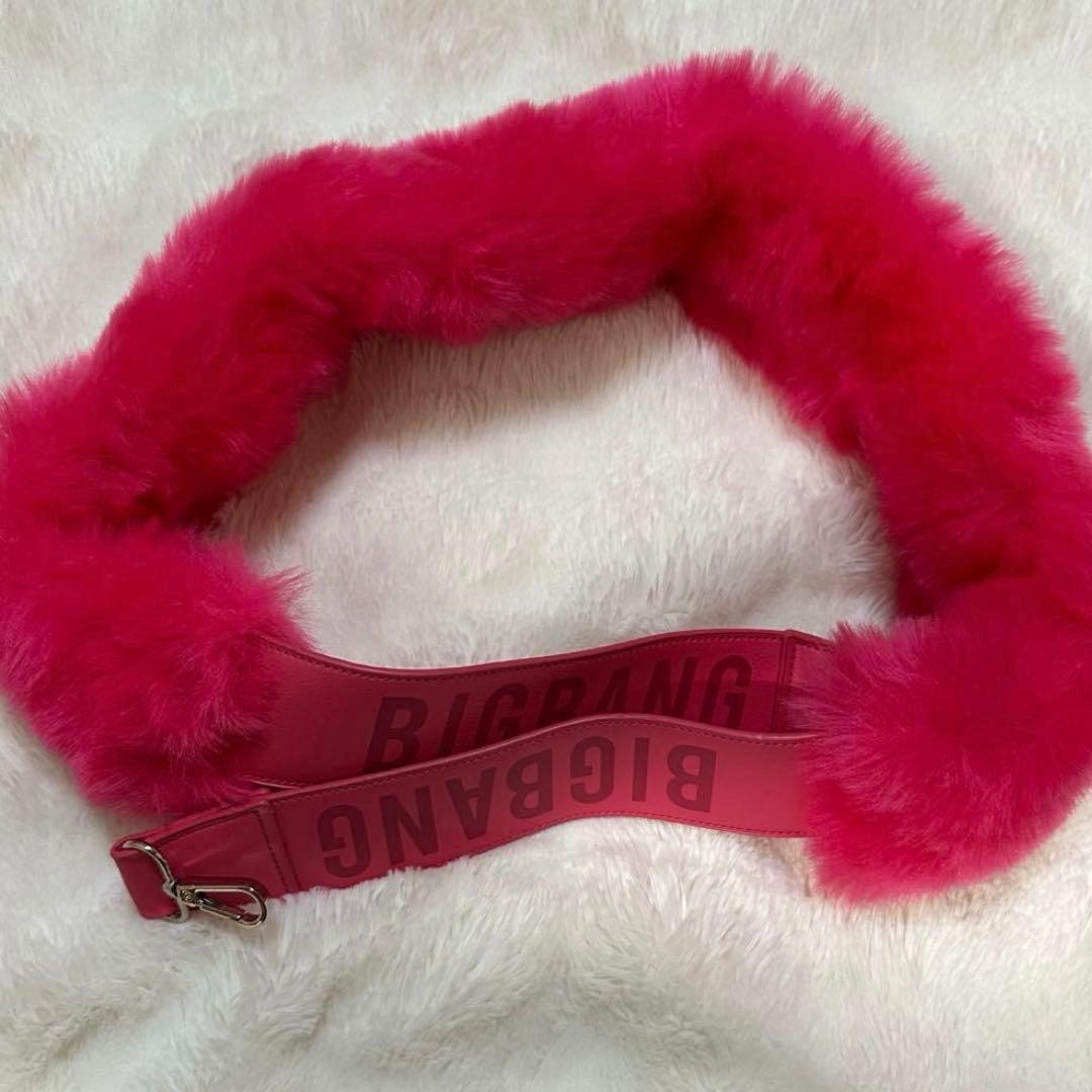 BIGBANG ショルダーストラップ ファーチャーム ジヨン G-DRAGON