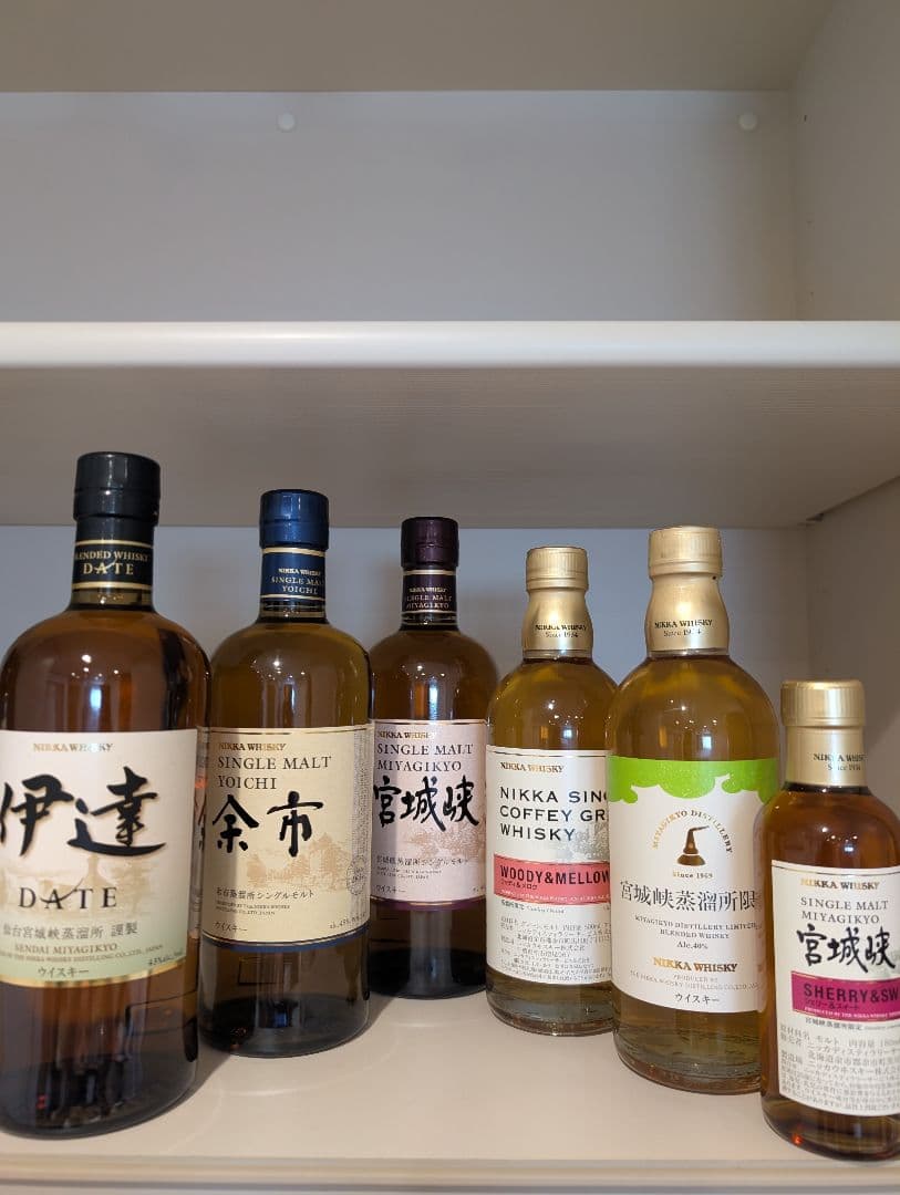 ニッカウイスキー 6本 宮城峡 余市 伊達